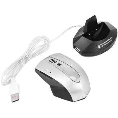 Imagem de Mouse para jogos, mouse recarregável de desempenho estável, conexão sem fio de longa distância de trabalho para local de trabalho fof pc/583 (Size : Grey)