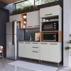 Imagem de Cozinha Modulada Compacta Isabelle 4Peças Com Torre Quente Para 2 Forn