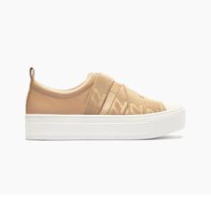 Imagem de TÊNIS SLIP ON COURO FLATFORM ELÁSTICO AREZZO-Feminino