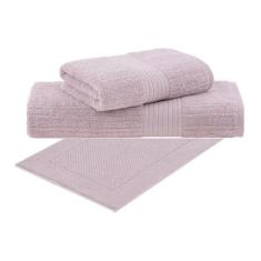 Imagem de Toalha de Banho Gigante + Rosto + Piso 3 Pçs Fio Penteado Canelado Bud