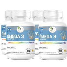 Imagem de KIT C/4 Ômega 3 EPA DHA 120 Cápsulas SoftGel - Fits Life - Floral Erva