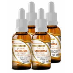 Imagem de Kit Com 4 - Óleo de Cúrcuma com Vitamina E em Gotas 30ml Flora Nativa do Brasil