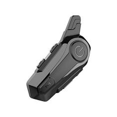 Imagem de capacete de moto BT,Motocicleta BT interfone com capacete BT fone de ouvido à prova d'água sistema de comunicação universal para motocicleta de sujeira ATV