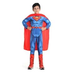 Imagem de Fantasia Super Homem Infantil Premium com Capa - Sulamericana Fantasia