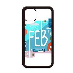 Imagem de Ilustração da temporada do mês de fevereiro para iPhone 12 Pro Max Capa para Apple Mini Mobile Case