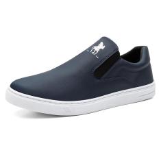 Imagem de Tênis Slip On Casual Menino Liso com Elástico e Sola Borracha Costurada-Masculino