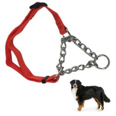 Imagem de Coleira Nylon Guia Aço Elo Torcido Enforcador Pet G Porte