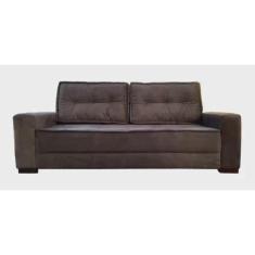 Imagem de Sofá 2 Lugares Luxo Giza Suede Marrom