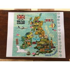 Imagem de Quebra cabeça mapa do Reino Unido - 78x78cm 676 peças