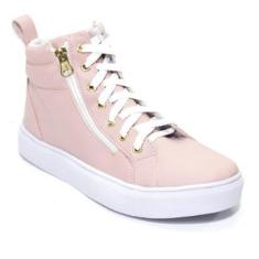 Imagem de Tênis Feminino Bota Cano Alto Academia Esporte Confortável Leve Fresco-Feminino