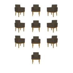 Imagem de Kit 10 Cadeiras Escritório Reforçadas - Recepção Luxo - Balaqui Decor,