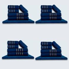 Imagem de Jogo De Toalhas 24 Pçs Coleção Dubai 100% Algodão Azul