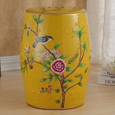 Imagem de Banqueta de cerâmica criativa chinesa para casa, sala de estar, quarto, decoração clássica, tambor, banquinho de tambor, banco, banco de tambor, 30 x 46 cm