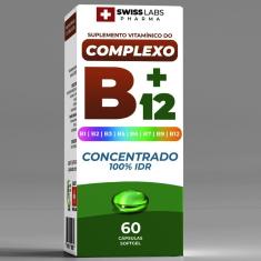 Imagem de COMPLEXO B12 CONCENTRADO 100% IDR C/ 60 CáPSULAS SWISS LABS Swiss Labs Pharma 