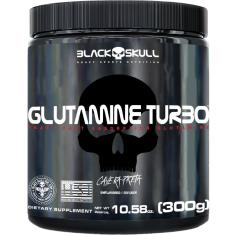 Imagem de GLUTAMINE TURBO CAVEIRA PRETA - GLUTAMINA + CARBOIDRATO - 300G - BLACK SKULL 