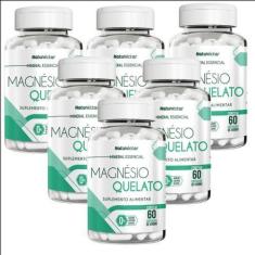 Imagem de 6X Magnésio Quelato Puro Suplemento 60 Cápsulas- Natunéctar