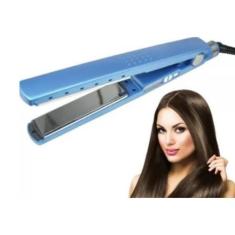 Imagem de Chapinha de cabelo Profissional Titanium azul 110V/220V Modelador De C