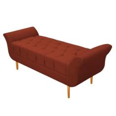 Imagem de Recamier Estofado Ari 195 Cm King Size Suede Terracota - Amarena Móvei