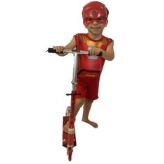 Imagem de Patinete Alumínio Infantil 2 Rodas + Fantasia Homem de Ferro - DM Toys