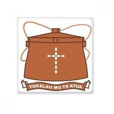 Imagem de Decalque brilhante de ejo de cerâmica com emblema nacional da Oceania Tokelau