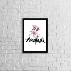 Imagem de Quadro Decorativo Palavra Saudade 45x34cm