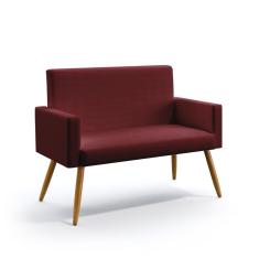 Imagem de Poltrona Namoradeira Decorativa Estofada Vega Sued Bordô Aradecor