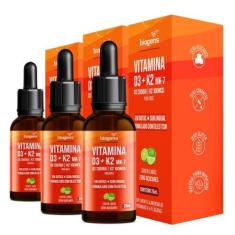 Imagem de Biogens Kit 3X Vitamina D3 2000Ui + K2 Mk7 100Mcg Limão 20ml