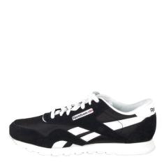 Imagem de Reebok Tênis masculino clássico de nylon, Preto/branco, 4