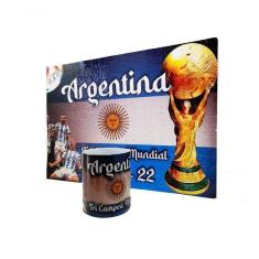 Imagem de Kit Quebra-cabeça Exclusivo Argentina Campeã Da Copa Do Mundo + Caneca Especial