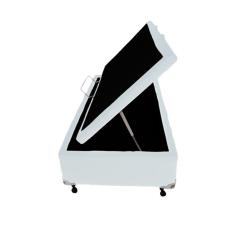 Imagem de Cama Box Baú Castor Solteiro Corano Branco 100x200x35cm