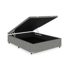 Imagem de Cama Box Baú Frontal casal padrão Cosmopolita Basic Cinza - 138x188
