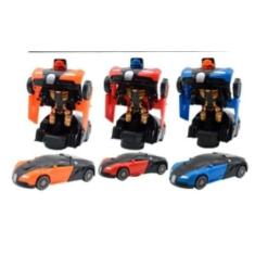 Imagem de Brinquedo Carrinho De Corrida Transformers Vira Robo Luz Som - Toys