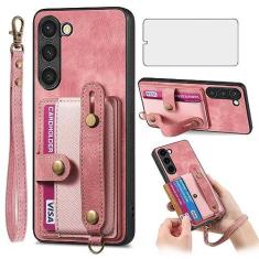 Imagem de Asuwish Capa de telefone para Samsung Galaxy S23 Plus S23+ 5G Capa carteira com protetor de tela de vidro temperado Slim Stand Slot para cartão Célula de couro S23plus 23S + S 23 23+ SM-S916U 16.8 cm