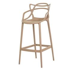 Imagem de Banqueta Allegra Nude Polipropileno Cozinha Bar Bistrô Bancada