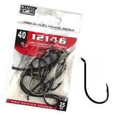 Imagem de Anzol 12146 Preto Marine Sports 4/0 Cartela com 25 Unidades