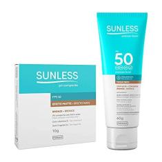 Imagem de SUNLESS PÓ COMPACTO BRONZE + PROTETOR SOLAR FACIAL