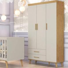 Imagem de Guarda Roupa Infantil Ambiente Ludmila Off White Bétula - Carolina Bab