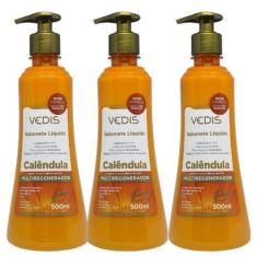 Imagem de Kit 3 Sabonete Líquido De Calêndula 500ml - Vedis