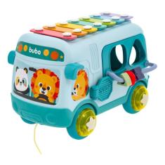 Imagem de Ônibus Interativo Animais Musicais Xilinfone Chocalho Baquetas Infantil Buba