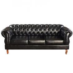 Imagem de Sofá Duquesa Chesterfield 3 Lugares Retrô Courissimo Bella Decor