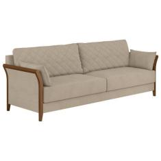 Imagem de Sofá 2 Lugares 165cm Akita Linho Rústico Bege - Sallar Home