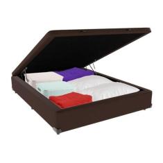 Imagem de Cama Box Baú Casal 138x188 Marrom - KazaMix