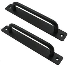 Imagem de szhdxsy Pacote com 2 maçanetas deslizantes de porta de celeiro de liga de alumínio, puxador de porta deslizante, puxador de alto desempenho, puxadores de porta de armário, puxadores de gaveta,