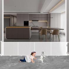 Imagem de Portão retrátil para bebês MYPIN com 5 m de largura e 86 cm de altura 