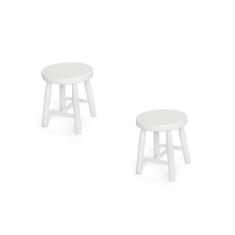 Imagem de Kit 2 Banquetas Infantil Espanha DEISS Branco