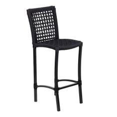 Imagem de Banqueta Cannes Em Alumínio E Corda Náutica Preto