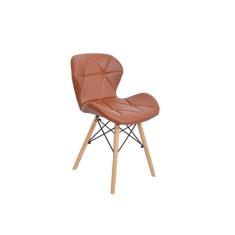 Imagem de Cadeira Charles Eames Eiffel Slim Wood Estofada - Marrom