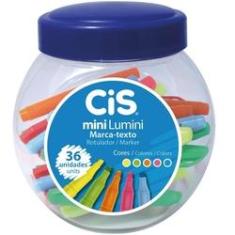 Imagem de Caneta Marca Texto Cis Mini Lumini (36 Unidades) - Sertic