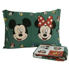 Imagem de Jogo De Cama Portallar Solteiro Mickey Faces Malha Mista Disney 2 Pçs