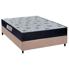 Imagem de Cama Box Casal: Colchão Ortopédico Orthoflex Foggia Sogni Unic Face + Base Crc Suede Clean(138X188)